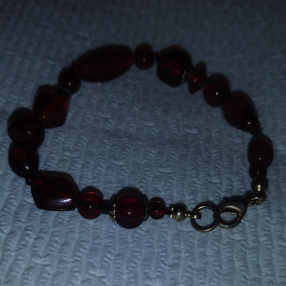 Silver And Ruby Vintage Bracelet - image 7